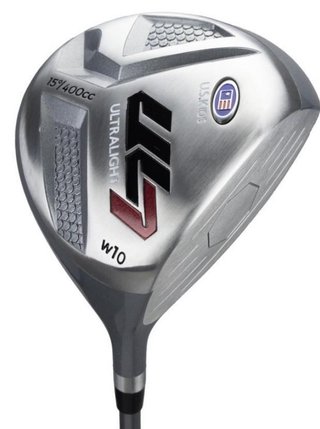 U.S. Kids Golf UL7-60 (152cm) W10 5-Club junior golfset + stand bag, zilver/navy/wit