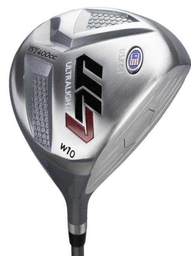 U.S. Kids Golf UL7-60 (152cm) W10 5-Club junior golfset + stand bag, zilver/navy/wit