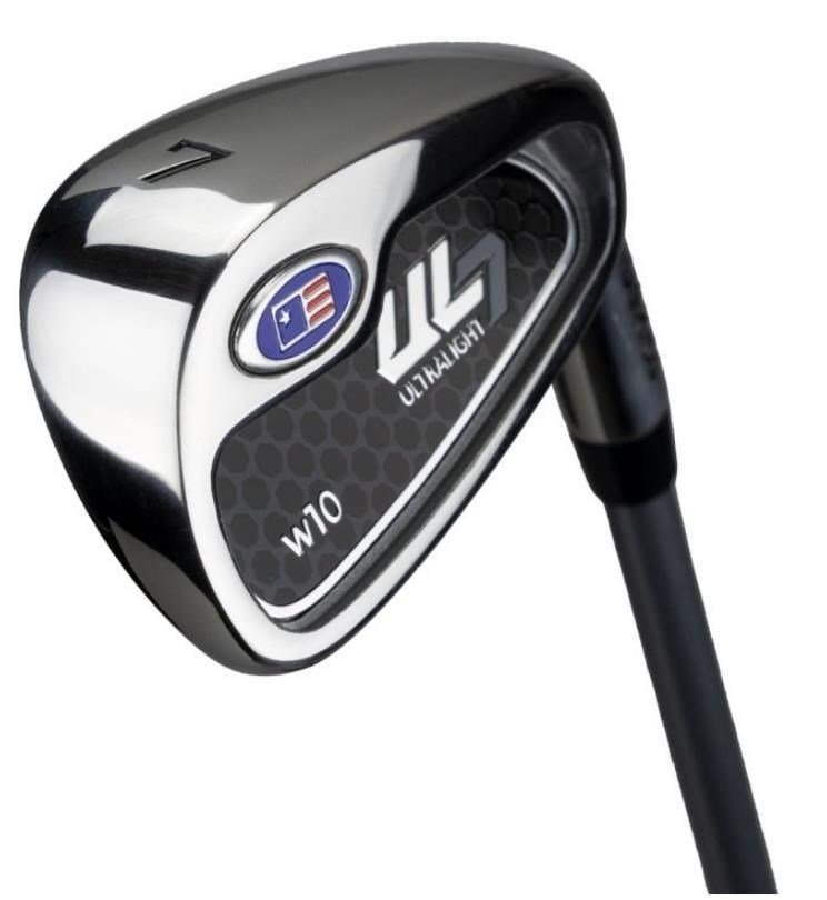 U.S. Kids Golf UL7-60 (152cm) W10 5-Club junior golfset + stand bag, zilver/navy/wit