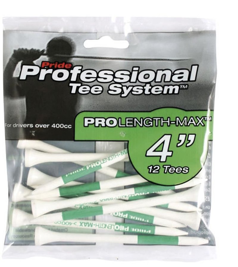 Pride Professional Tee System Prolength Max Green houten tees 101mm (4"), 12 stuks