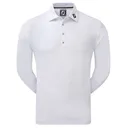 FootJoy Long Sleeve Thermocool Self Athletic Fit heren polo, wit