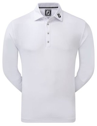 FootJoy Long Sleeve Thermocool Self Athletic Fit heren polo, wit