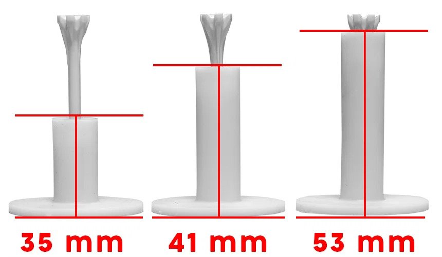 Longridge Rubber Driving Range Tees (3 stuks, S, M, L)