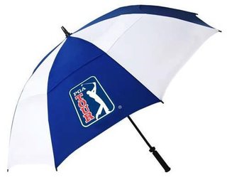 PGA Tour Windproof Double Canopy paraplu 62", wit/blauw