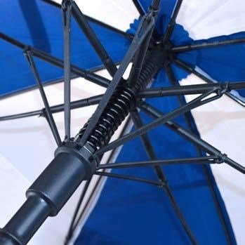 PGA Tour Windproof Double Canopy paraplu 62", wit/blauw