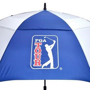 PGA Tour Windproof Double Canopy paraplu 62", wit/blauw
