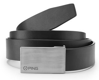 PING Hughes Leather mens golf belt, zwart