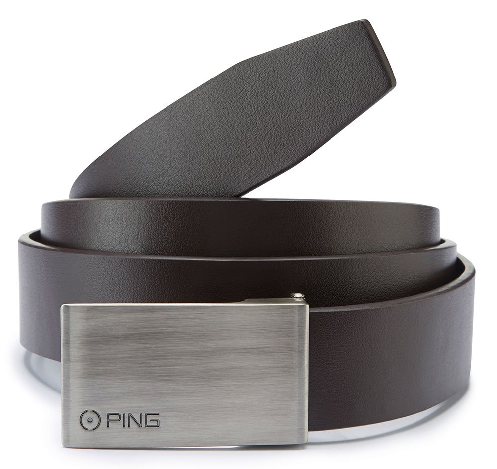 PING Hughes Leather heren golfgordel, bruin
