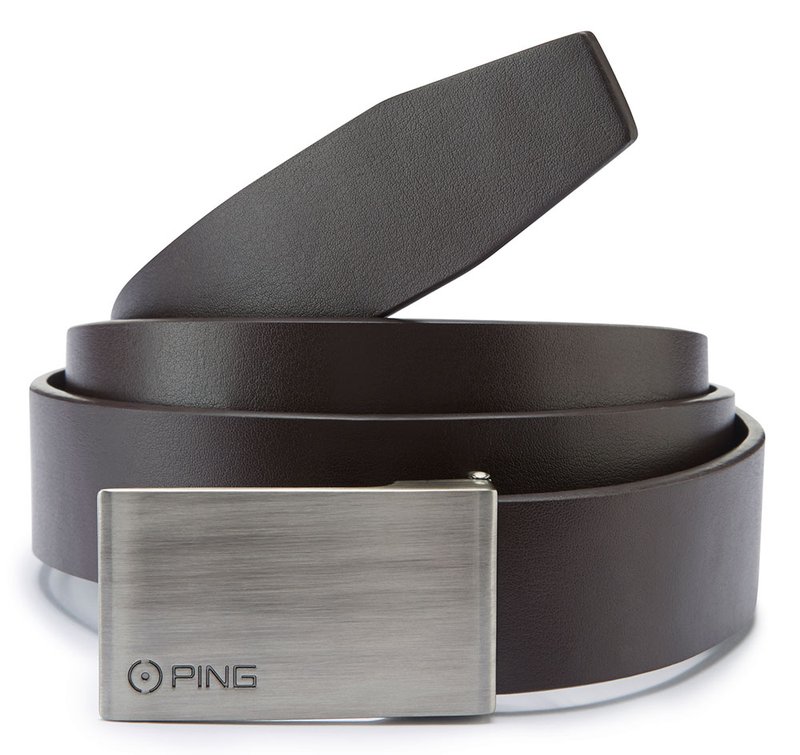 PING Hughes Leather heren golfgordel, bruin