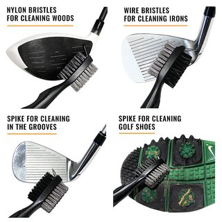 PGA Tour Club Brush and Groove Cleaner, zwart