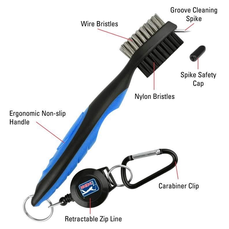 PGA Tour Club Brush and Groove Cleaner, zwart