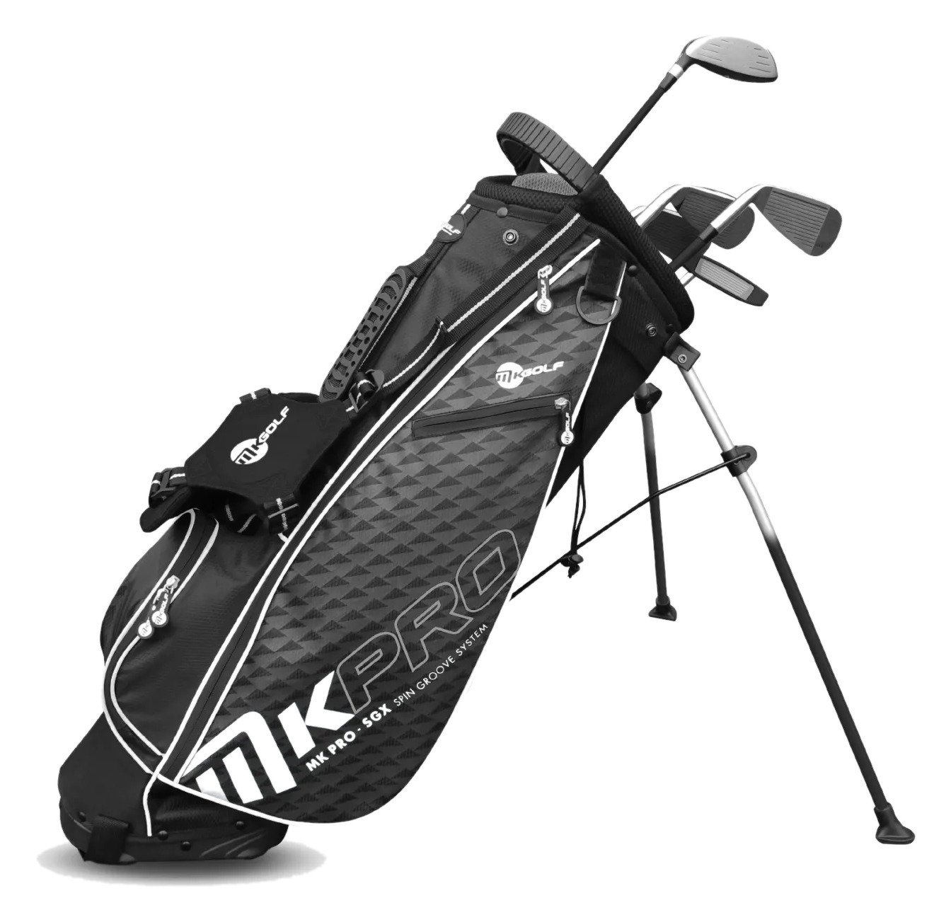 MKids Pro Junior Golf Half Set 65" (165cm/12-14Y) junior golfset, grafiet, stand bag, grijs