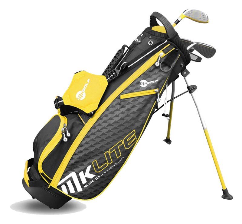 MKids Lite Junior golfset, grafiet, + standtas, geel