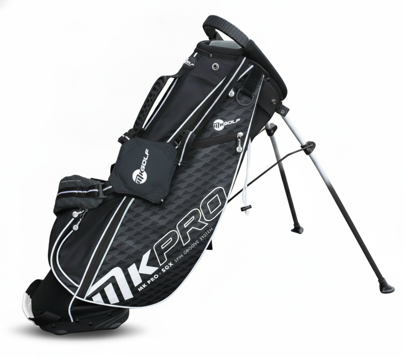 MKids Pro Junior Black 65" (165cm/12-14Y) junior stand bag, zwart