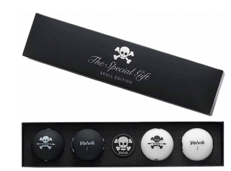 Volvik VIVID SKULL Edition golfballen, mix van kleuren