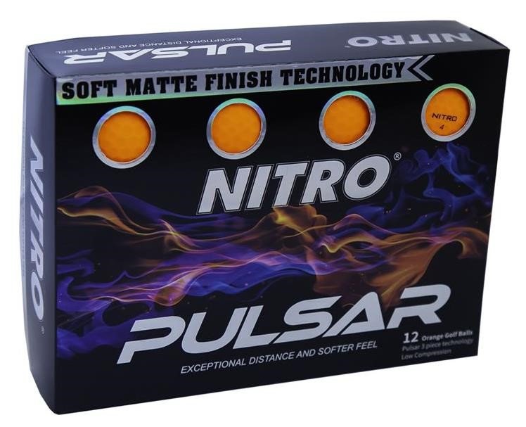 Nitro Pulsar golfballen (12 stuks), oranje