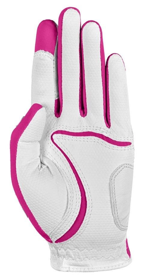 Zoom Zoom Weather junior golfhandschoen, wit/fuchsia