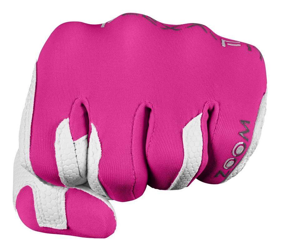 Zoom Zoom Weather junior golfhandschoen, wit/fuchsia