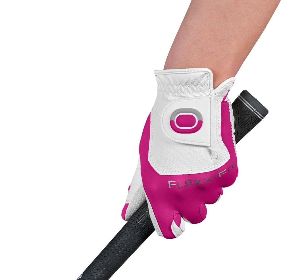 Zoom Zoom Weather junior golfhandschoen, wit/fuchsia