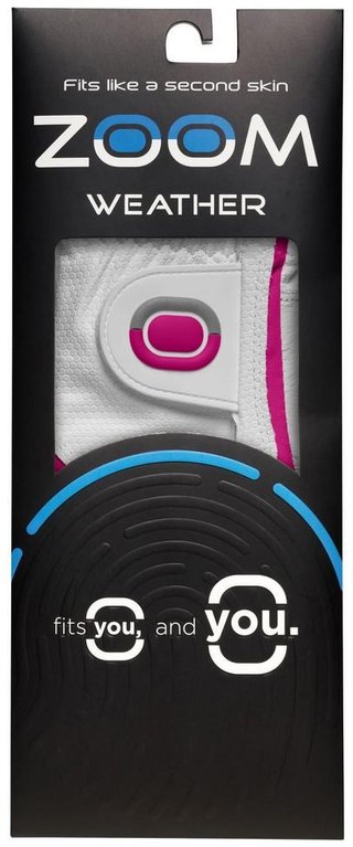 Zoom Zoom Weather junior golfhandschoen, wit/fuchsia