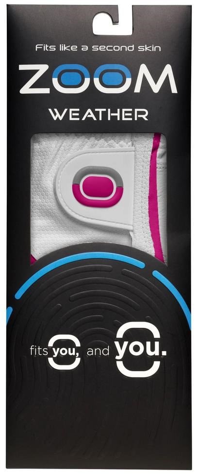 Zoom Zoom Weather junior golfhandschoen, wit/fuchsia