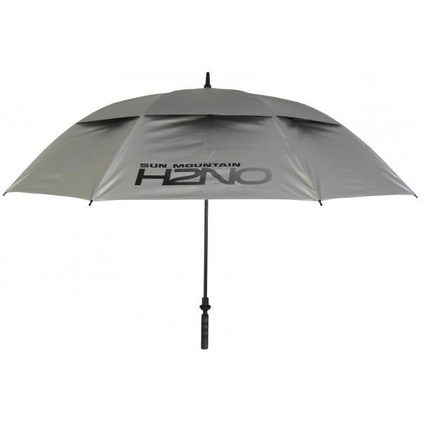 Sun Mountain H2NO UV 30SPF Dual Canopy automatische paraplu, poederzilver