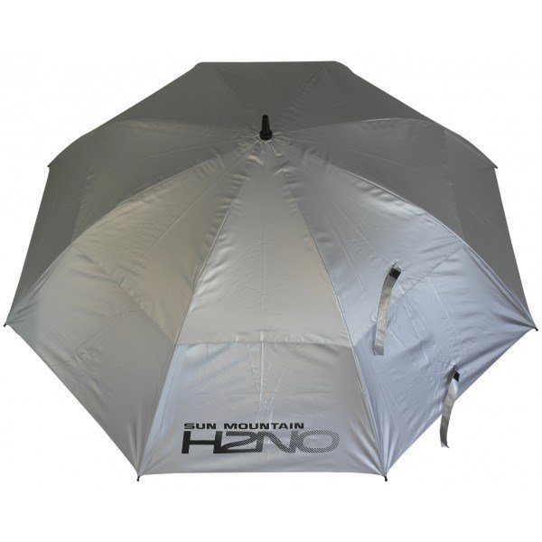 Sun Mountain H2NO UV 30SPF Dual Canopy automatische paraplu, poederzilver