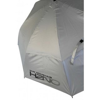 Sun Mountain H2NO UV 30SPF Dual Canopy automatische paraplu, poederzilver