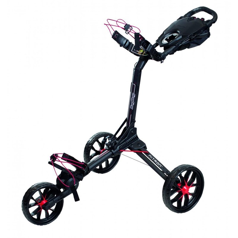 Bag Boy Nitron Auto-Open handtrolley, zwart/rood