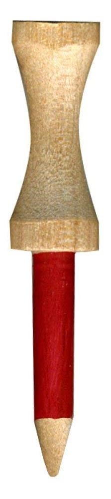 Pride Professional Tee System Step Tees Rode houten tees 53mm (2 1/8"), 50 stuks