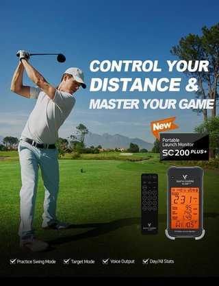 Voice Caddie Swing Caddie Launch Monitor SC200+ zwart
