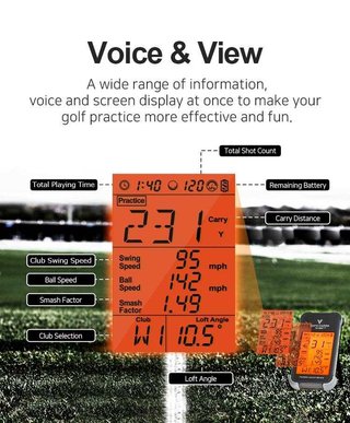 Voice Caddie Swing Caddie Launch Monitor SC200+ zwart