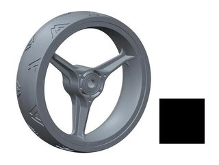 Big Max Reserveonderdeel - Voorwiel voor Blade Quattro, zwart