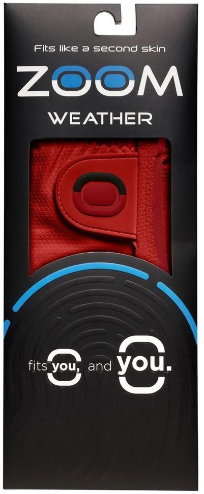 Zoom Zoom Weather heren golfhandschoen, rood
