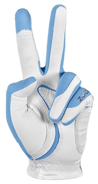 Zoom Zoom Weather dames golfhandschoen, wit/lichtblauw