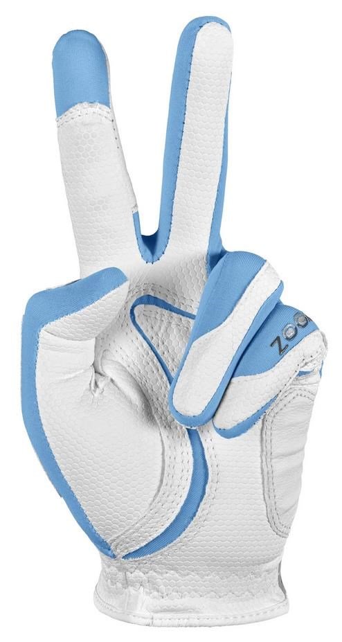 Zoom Zoom Weather dames golfhandschoen, wit/lichtblauw
