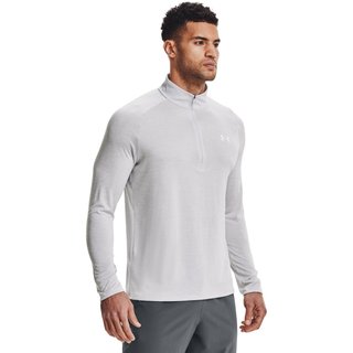 Under Armour Tech 2.0 1/2 Zip heren shirt met lange mouwen, lichtgrijs