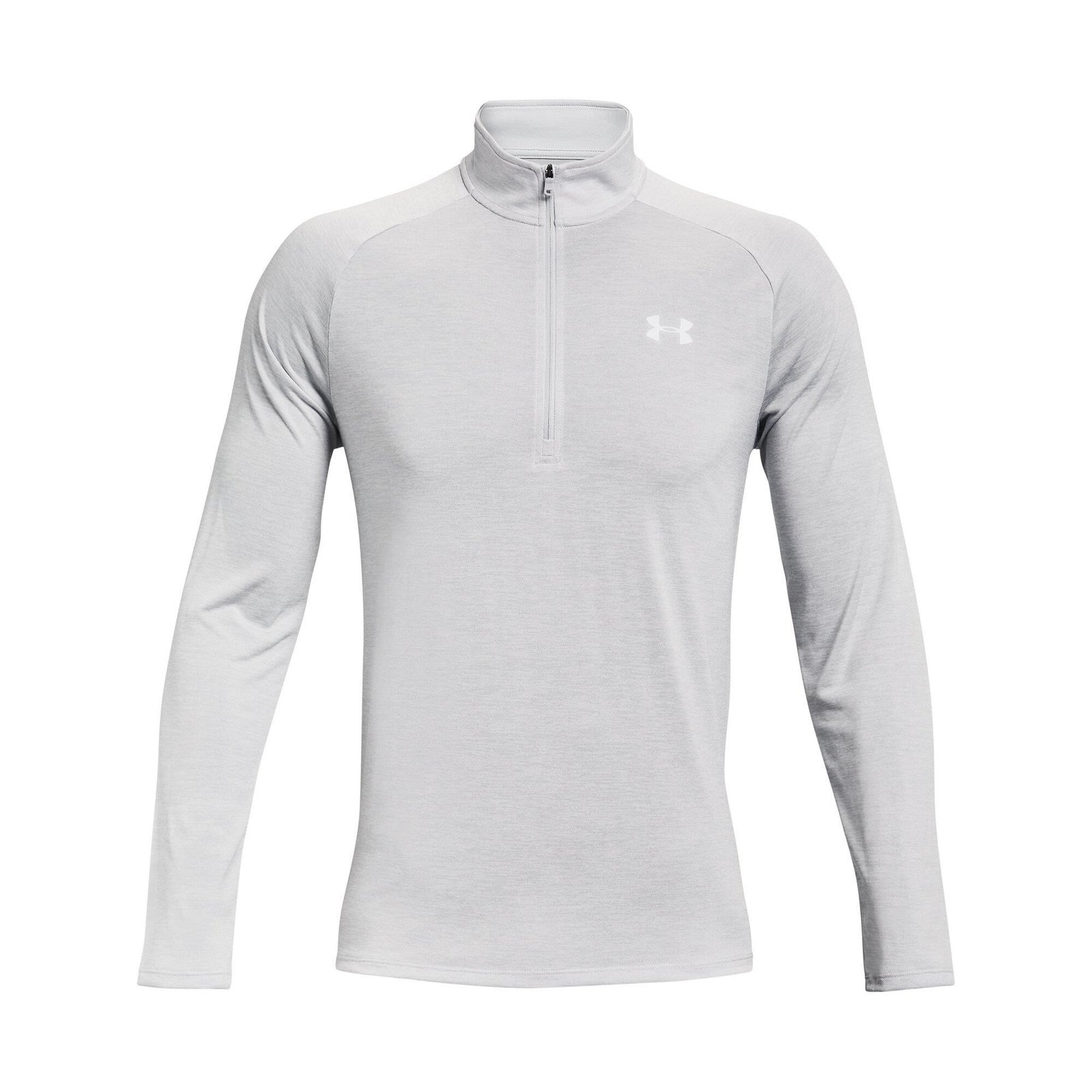 Under Armour Tech 2.0 1/2 Zip heren shirt met lange mouwen, lichtgrijs