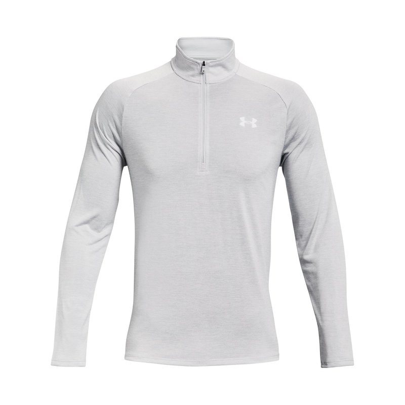 Under Armour Tech 2.0 1/2 Zip heren shirt met lange mouwen, lichtgrijs
