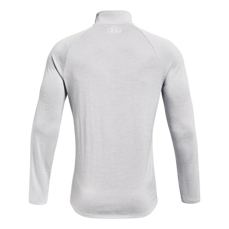 Under Armour Tech 2.0 1/2 Zip heren shirt met lange mouwen, lichtgrijs