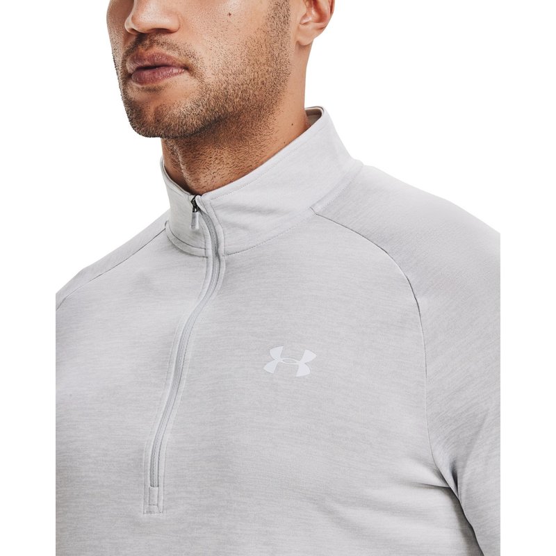 Under Armour Tech 2.0 1/2 Zip heren shirt met lange mouwen, lichtgrijs