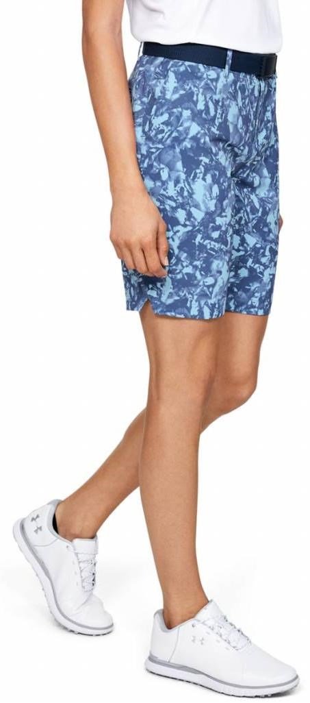 Under Armour Links Printed dames short, blauw