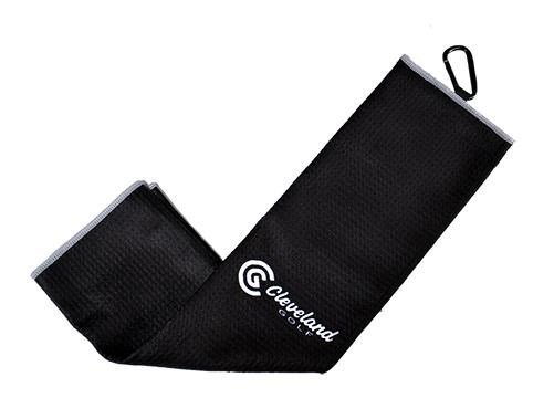 Cleveland Golf Cleveland Trifold microvezel handdoek, zwart