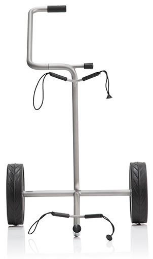 JuStar Silver 2-wielige handwagen, titanium zilver afwerking