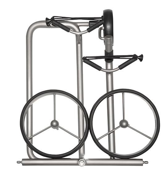 JuStar Silver 3-Wheeled handwagen, titanium silver finish