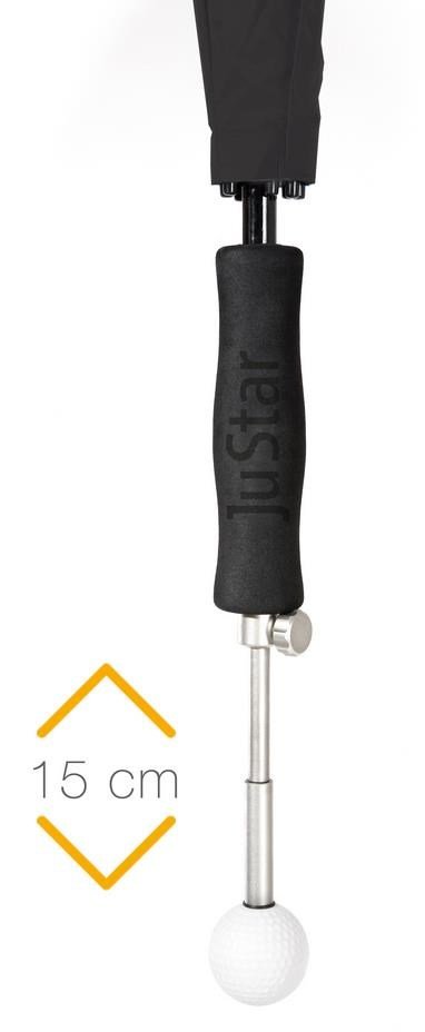 JuStar JuStar telescopische golfparaplu, zilver (UV-bescherming 99%)