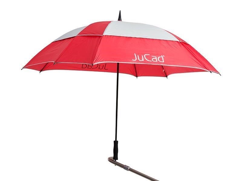 JuCad golfparaplu windbestendig 68" met pin, rood/zilver