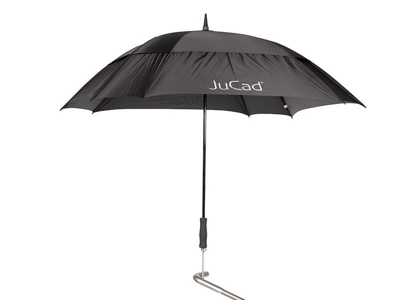 JuCad telescopische golfparaplu 68" vierkant & windbestendig met pin, zwart