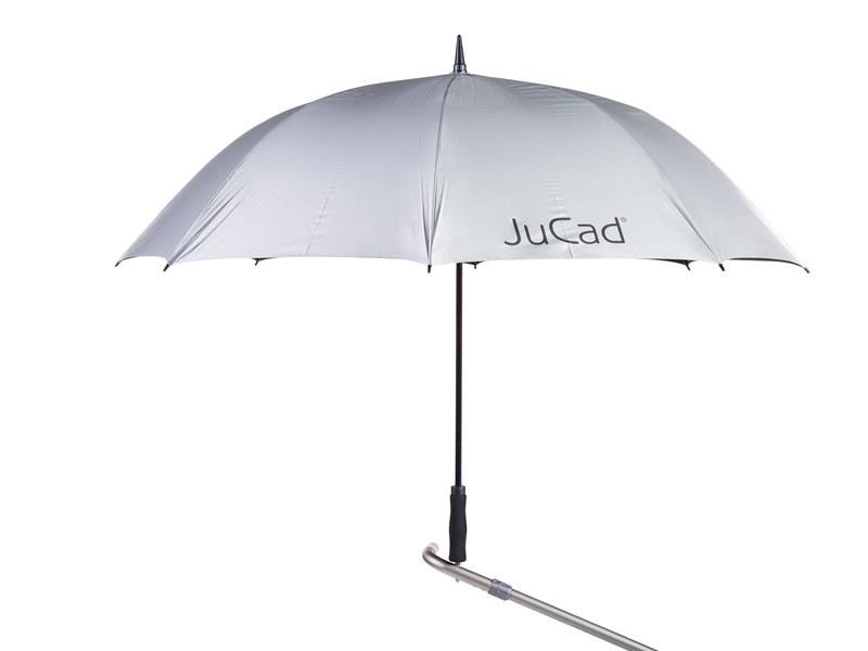 JuCad golfparaplu automatisch met pin 68", zilver (UV-bescherming)