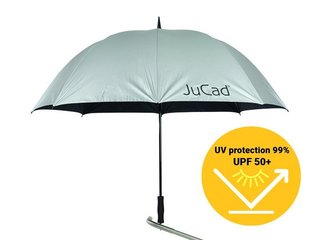 JuCad kinderparaplu met pin, zilver met UV-bescherming